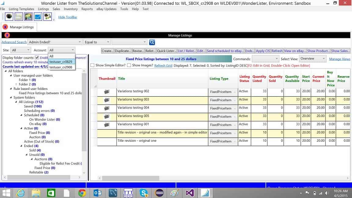 Organize your data the way you want with the best eBay listing