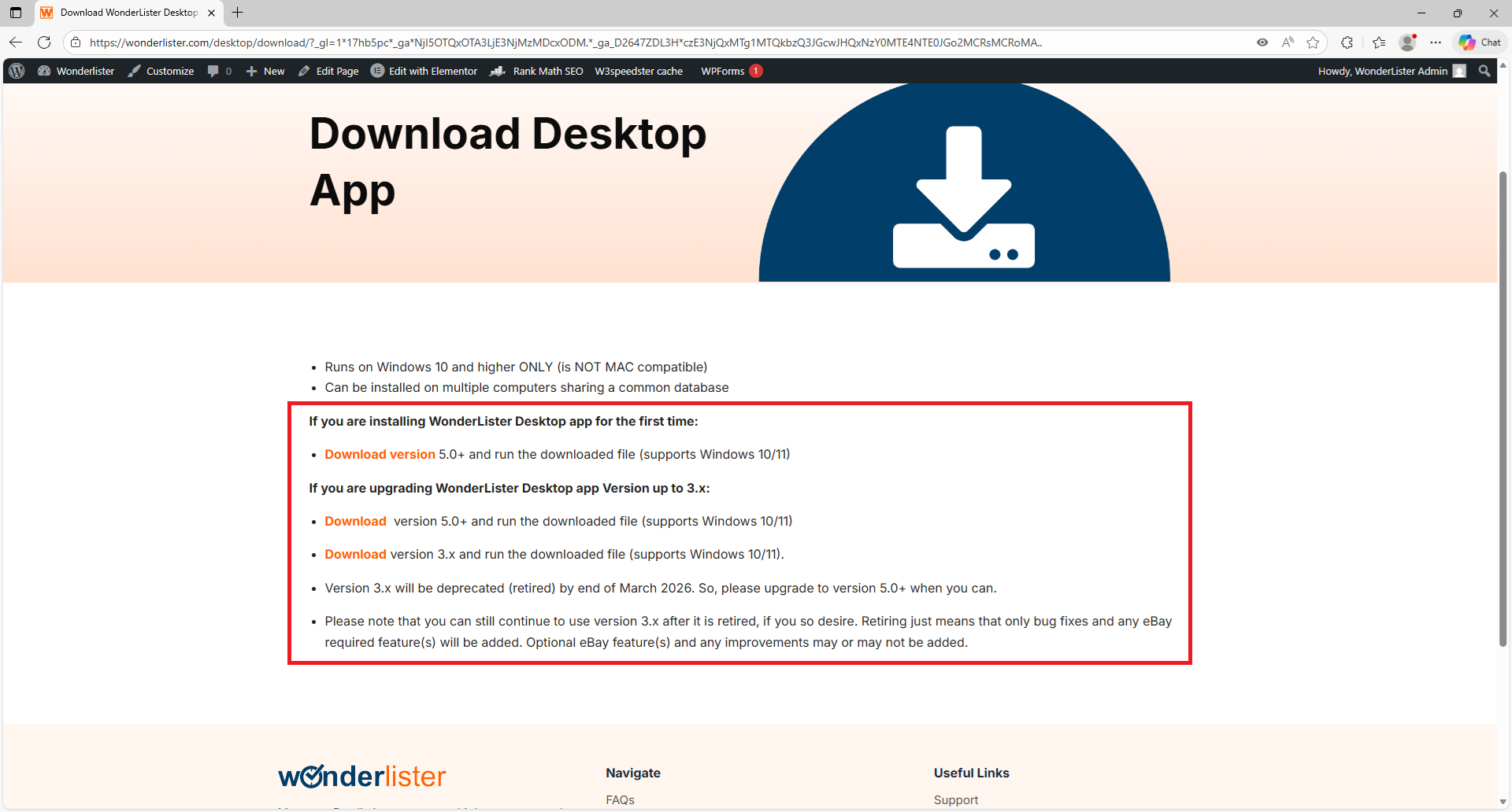 How do I install the most recent version of WonderLister? 1 Download WonderLister desktop app