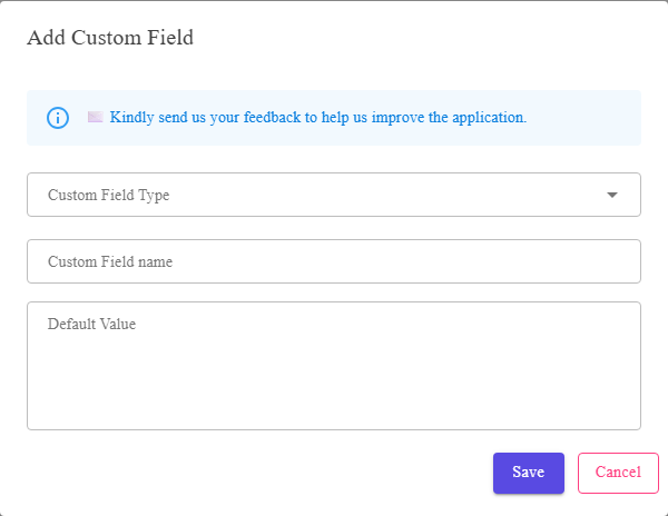 The Custom Field Editor dialog