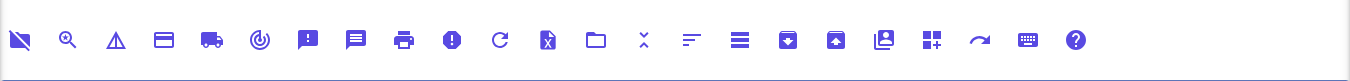 The Sales toolbar in the icon layout