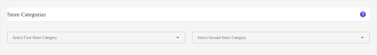 The Store Categories section of the listing editor