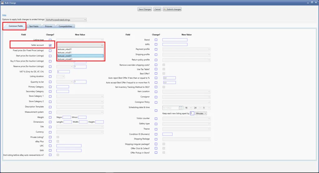 Copy eBay listings from one account to another 1 BulkEditInWonderListerDesktopApp