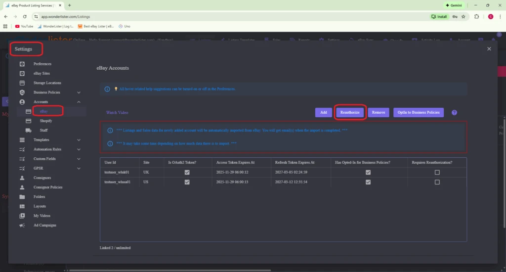 eBay error: Auth token is hard expired, user needs to generate a new token for this application 1 How to handle eBay error - Auth token is hard expired in WonderLister