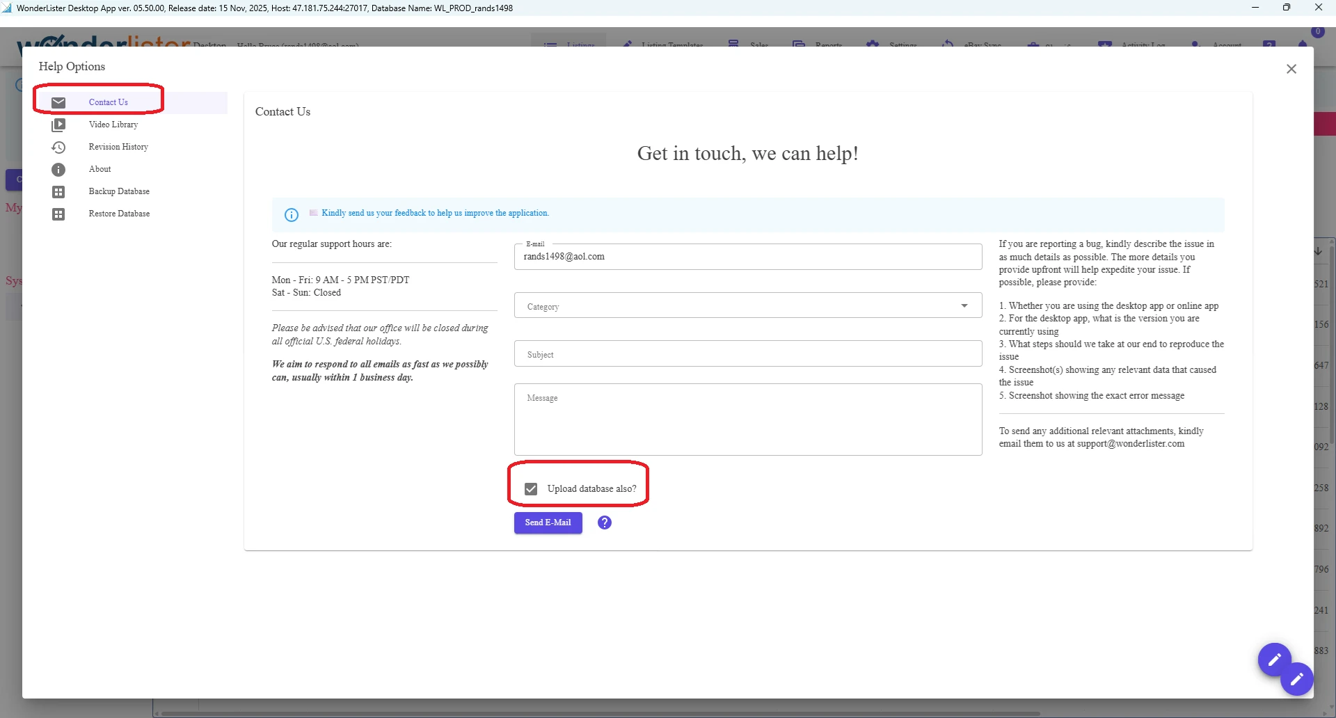How-do-I-send-my-database-to-WonderLister-customer-support